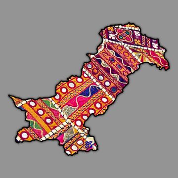 Aperçu de l'œuvre Le Pakistan en tissu miroir de Dania Shoaib