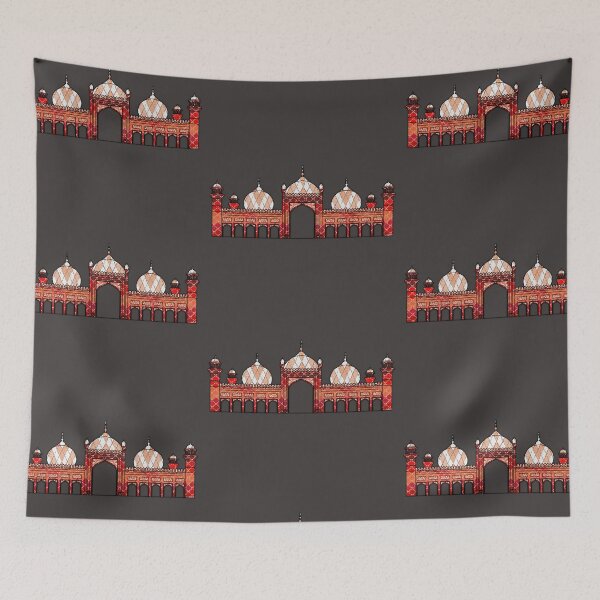 Item preview, Badshahi Mosque in Phulkari Fabric designed and sold by Dania Shoaib.