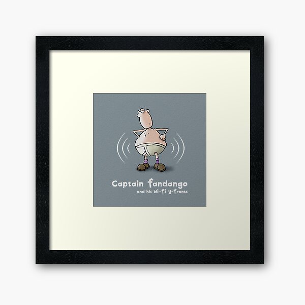 Captain Fandango and his Wi-Fi Y-Fronts Framed Art Print