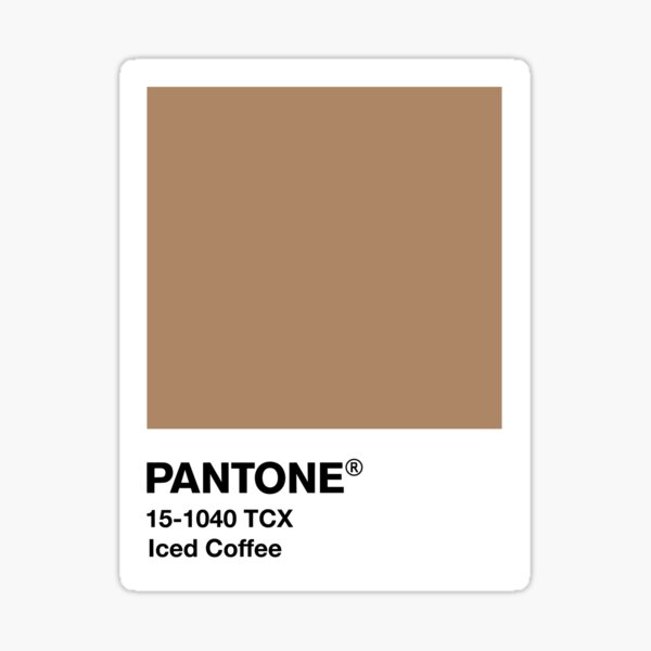 Iced Coffee Pantone Sticker For Sale By Jsesica Redbubble