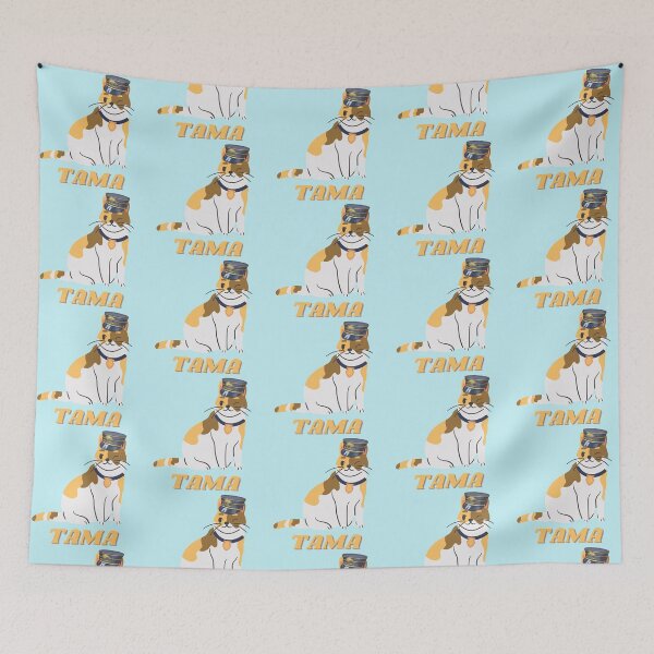Item preview, Cat Tama the train station cat (blue) designed and sold by CynthSky.
