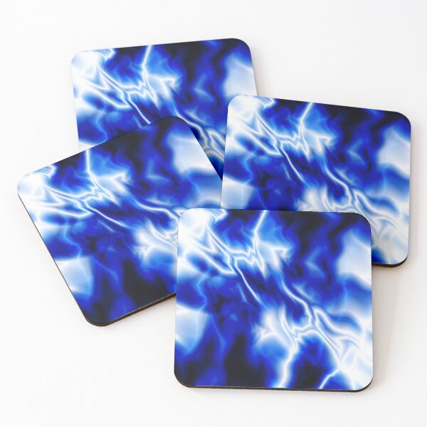 Item preview, Blue Black and White Lightning Abstract Pattern designed and sold by thestuffcompany.