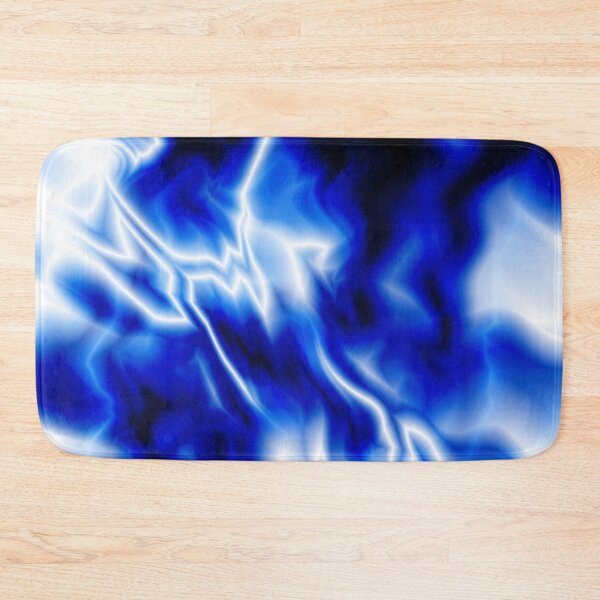Item preview, Blue Black and White Lightning Abstract Pattern designed and sold by thestuffcompany.