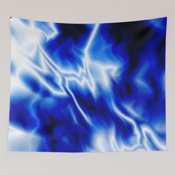 Item preview, Blue Black and White Lightning Abstract Pattern designed and sold by thestuffcompany.