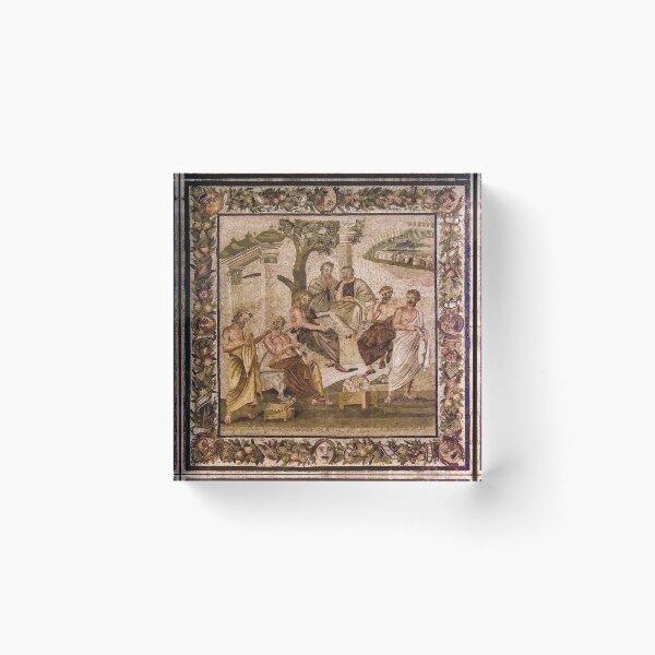 Item preview, Plato’s academy mosaic from Pompeii designed and sold by DotorEaon.