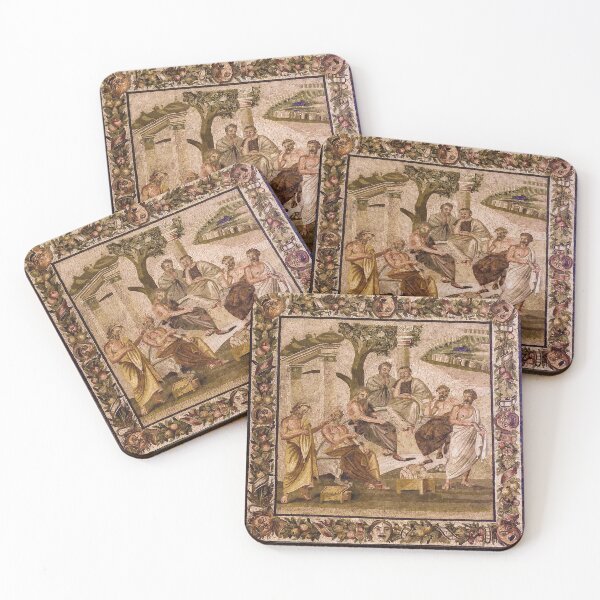 Item preview, Plato’s academy mosaic from Pompeii designed and sold by DotorEaon.