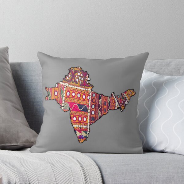Item preview, South Asia Map + Mirror Fabric designed and sold by Dania Shoaib.