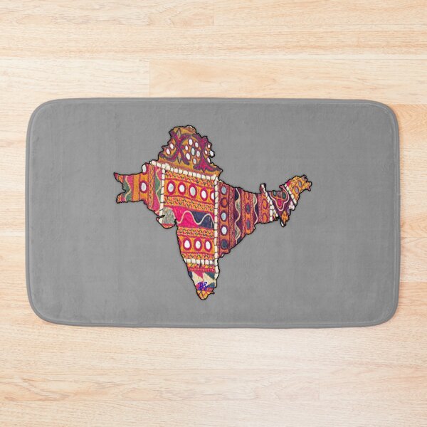 Item preview, South Asia Map + Mirror Fabric designed and sold by Dania Shoaib.