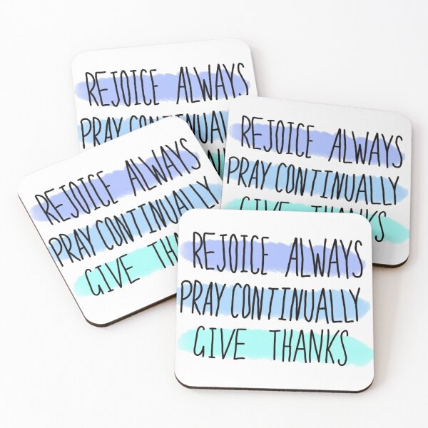 Item preview, 1 Thessalonians 5:16-18 bible verse art designed and sold by Lovethatsticks.
