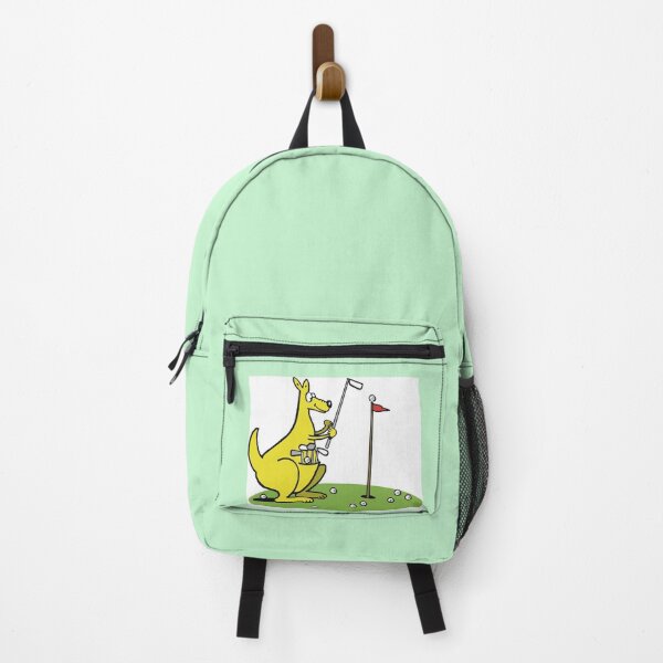Item preview, Funny cartoon kangaroo playing golf on putting green. designed and sold by Al Benge - NZ & Australian Art.