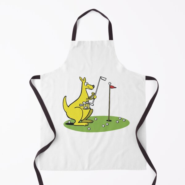Item preview, Funny cartoon kangaroo playing golf on putting green. designed and sold by Al Benge - NZ & Australian Art.