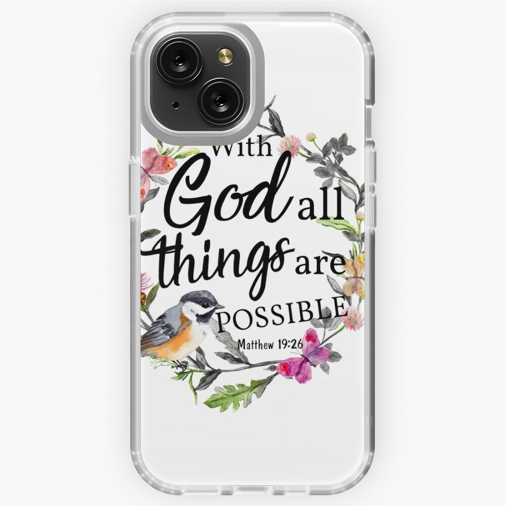 With God All Things Are Possible  Canvas Zipper Pouch – Scripture And Grace