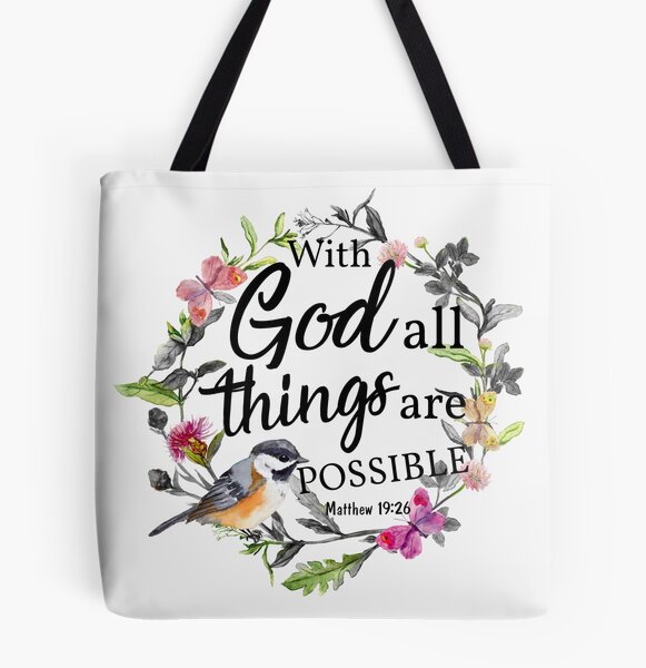 With God All Things Are Possible | Canvas Zipper Pouch