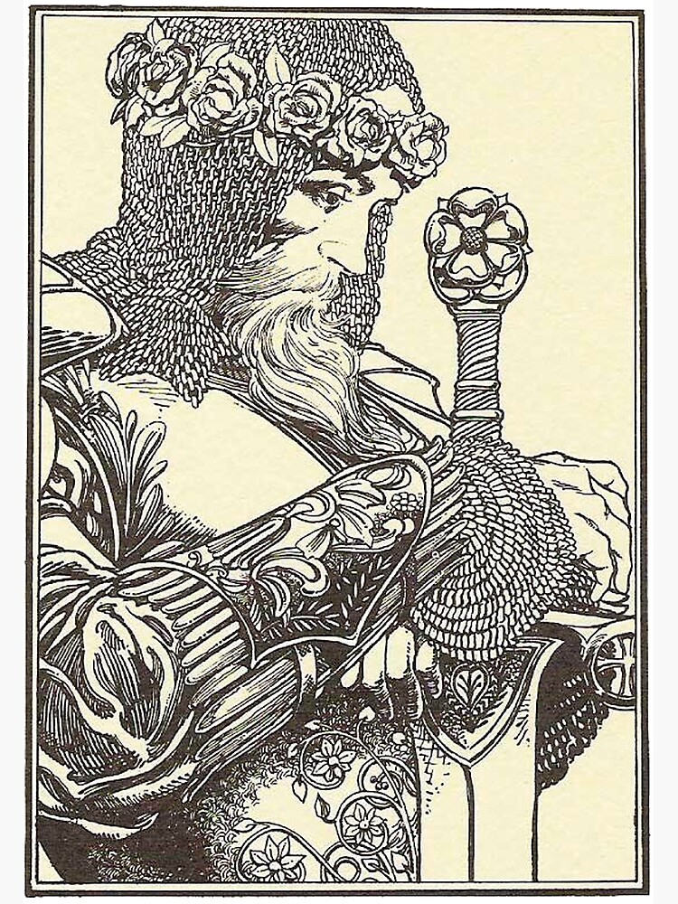 "Knight Sir Galahad Excalibur" Poster for Sale by NarimanArt Redbubble