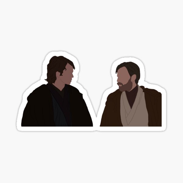 Anakin and Obi Wan minimalistic  Sticker