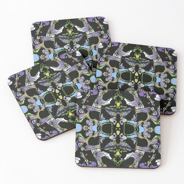 Item preview, Abstract Suminagashi Pattern with Smiling and Frowning Faces designed and sold by Akvauter.
