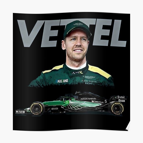 Grand Prix, F 1 2021, 5, Aston Martin F1 2021, Vettel F1 Aston Martin Poster