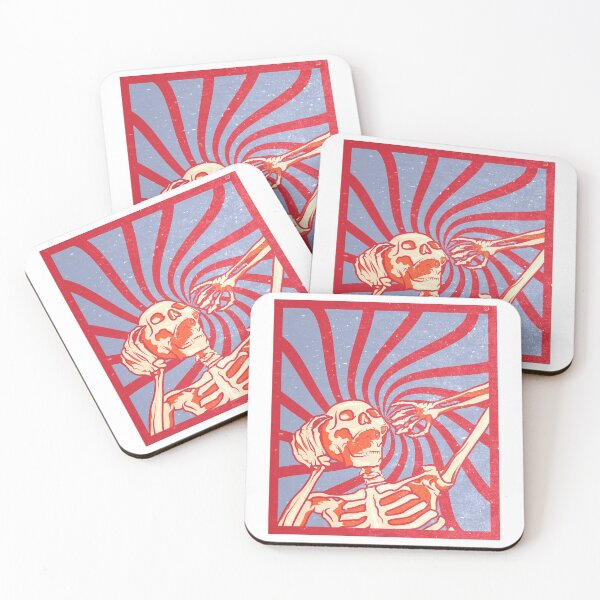 Item preview, dark skeleton on coo hypnotic background scary and spooky  designed and sold by Half Mess.