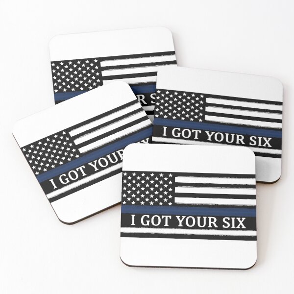 Item preview,  Thin Blue Line flag | I Got Your Six decal designed and sold by Rexoo.