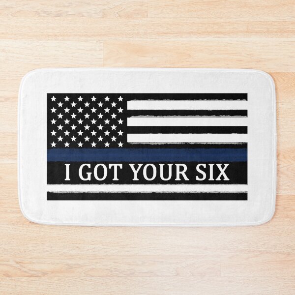 Item preview,  Thin Blue Line flag | I Got Your Six decal designed and sold by Rexoo.