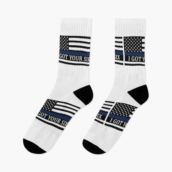 Item preview,  Thin Blue Line flag | I Got Your Six decal designed and sold by Rexoo.