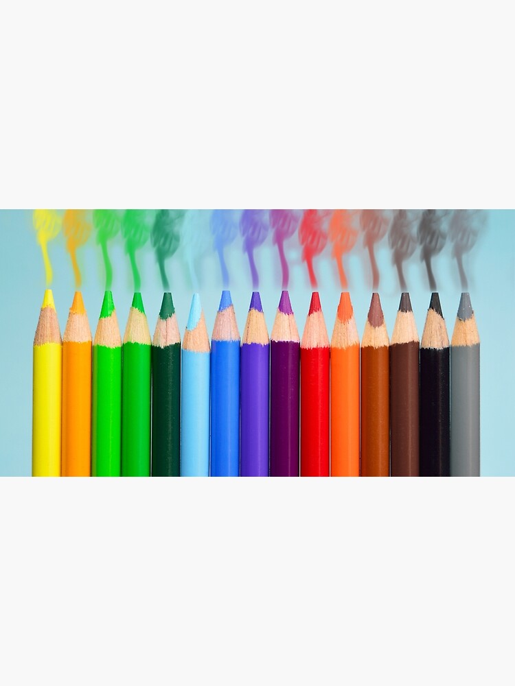 Coloring Pencils with Colourful Smoke Photographic Print for Sale by  Ayadsan