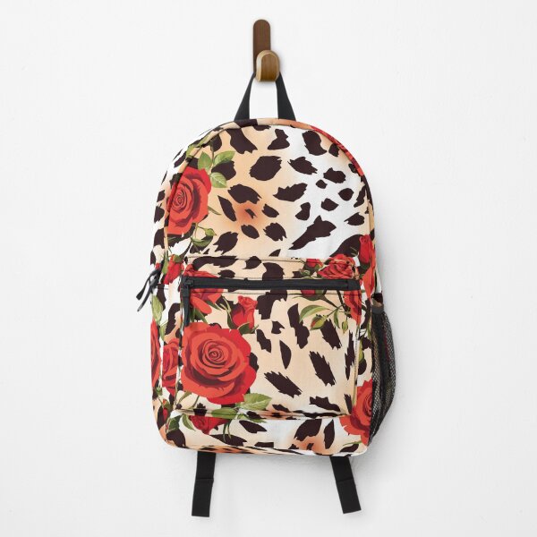 Item preview, Leopard, cheetah skin seamless pattern, with red roses designed and sold by mashmosh.