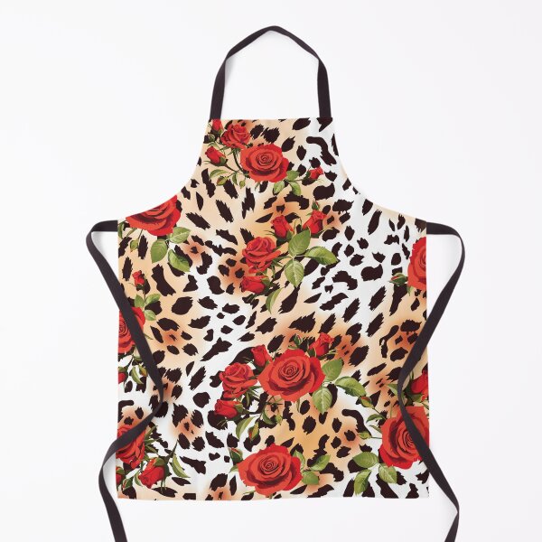 Item preview, Leopard, cheetah skin seamless pattern, with red roses designed and sold by mashmosh.