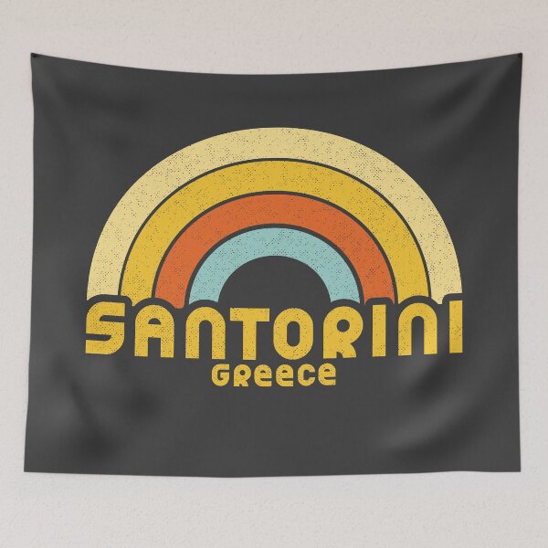 Aperçu de l'œuvre Retro Santorini Greece créée et vendue par dk80.