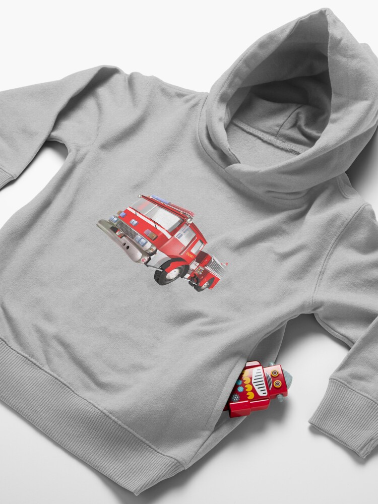 Alternate view of Fire Engine Toddler Pullover Hoodie