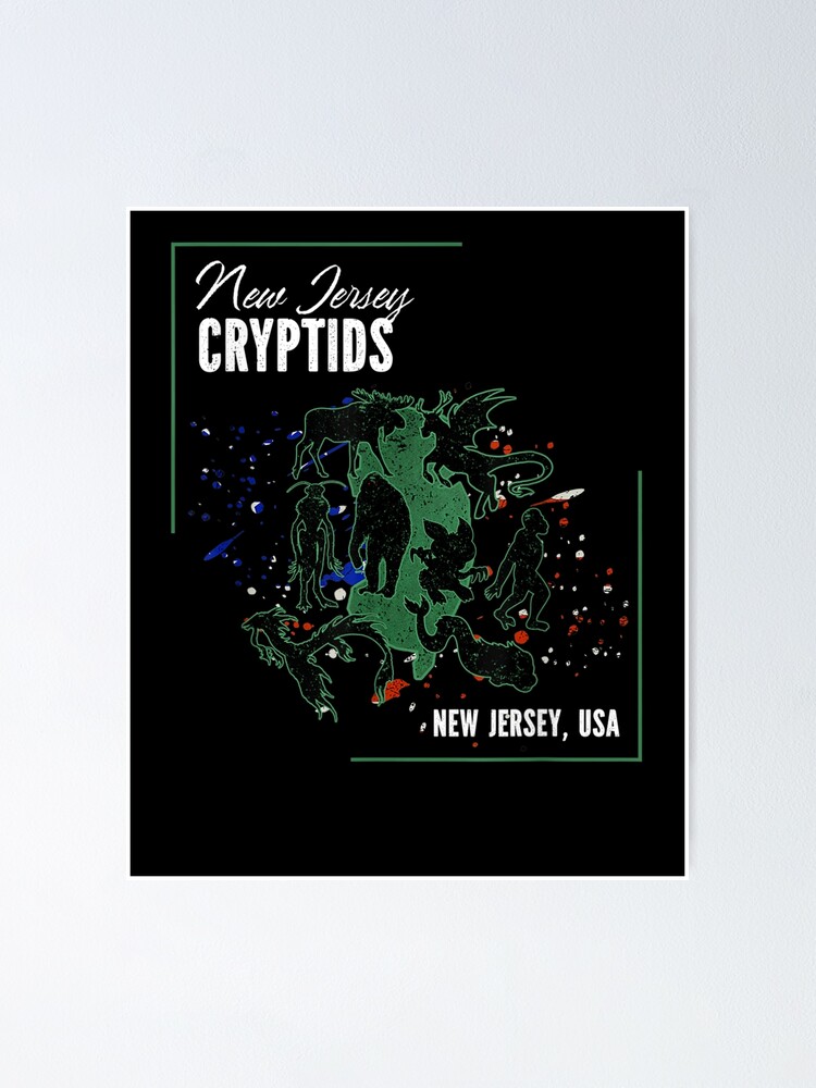 "Supernatural Monster Map Of New Jersey Shamong Big Red Eye " Poster