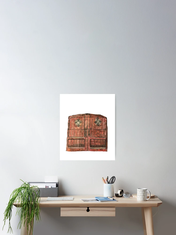 Thumbnail 2 of 3, Poster, Red Rustic Barn Doors designed and sold by Rpgpbp.