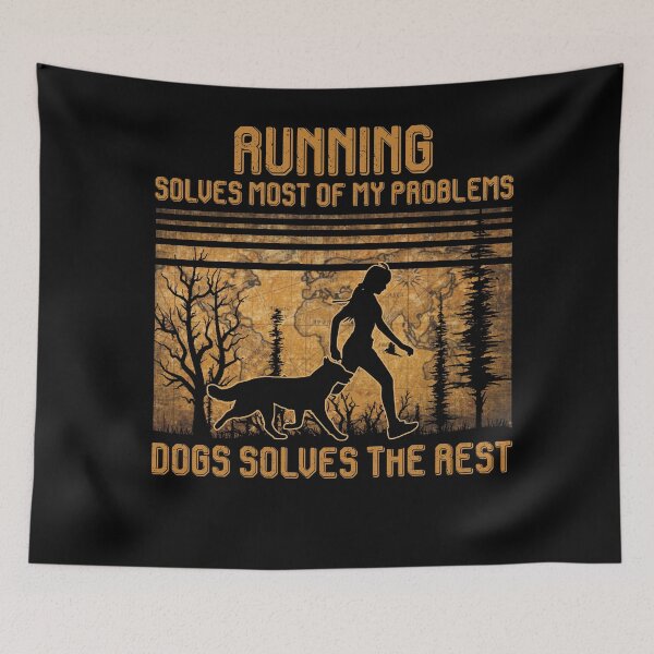 Item preview, Running Solves Most Of My Problems Dogs Solves The Rest Vintage Tshirt Funny Gifts designed and sold by Onlyc2025.