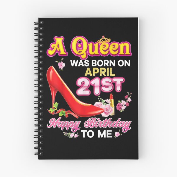 Item preview, A Queen Was Born On April 21 21st Happy Birthday To Me Pink  designed and sold by fishingcat19.