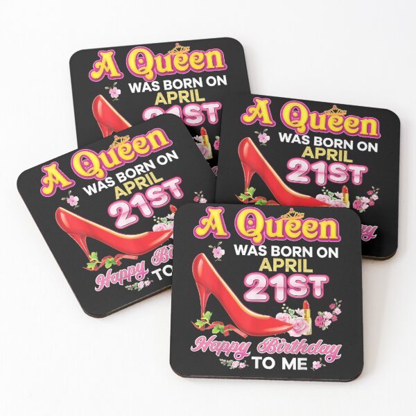 Item preview, A Queen Was Born On April 21 21st Happy Birthday To Me Pink  designed and sold by fishingcat19.