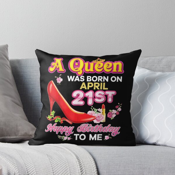 Item preview, A Queen Was Born On April 21 21st Happy Birthday To Me Pink  designed and sold by fishingcat19.