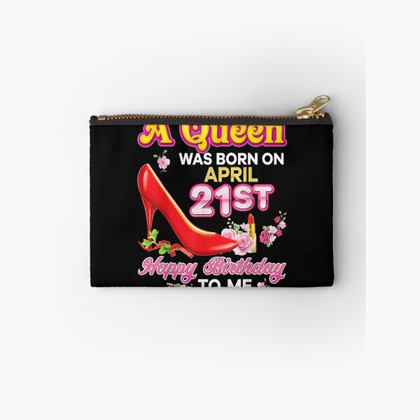 Item preview, A Queen Was Born On April 21 21st Happy Birthday To Me Pink  designed and sold by fishingcat19.