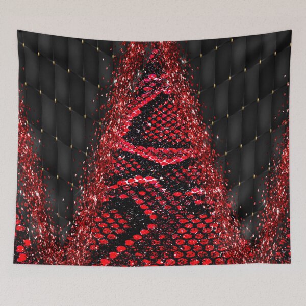Item preview, Snakeskin Red and Black Abstract Pattern designed and sold by WOW TeesAndThings.