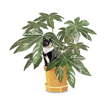 Artwork thumbnail, Cat with house plant by Rosalind Ingram