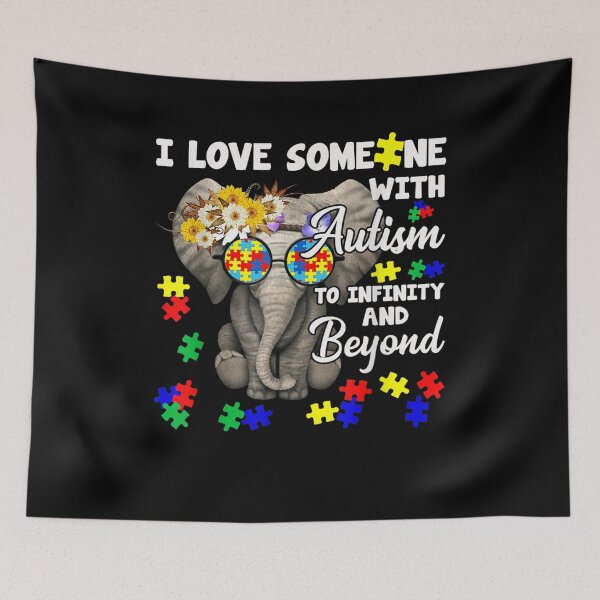 Item preview, Hippie Elephant I Love Someone With Autism Awareness Kid  designed and sold by fishingcat19.
