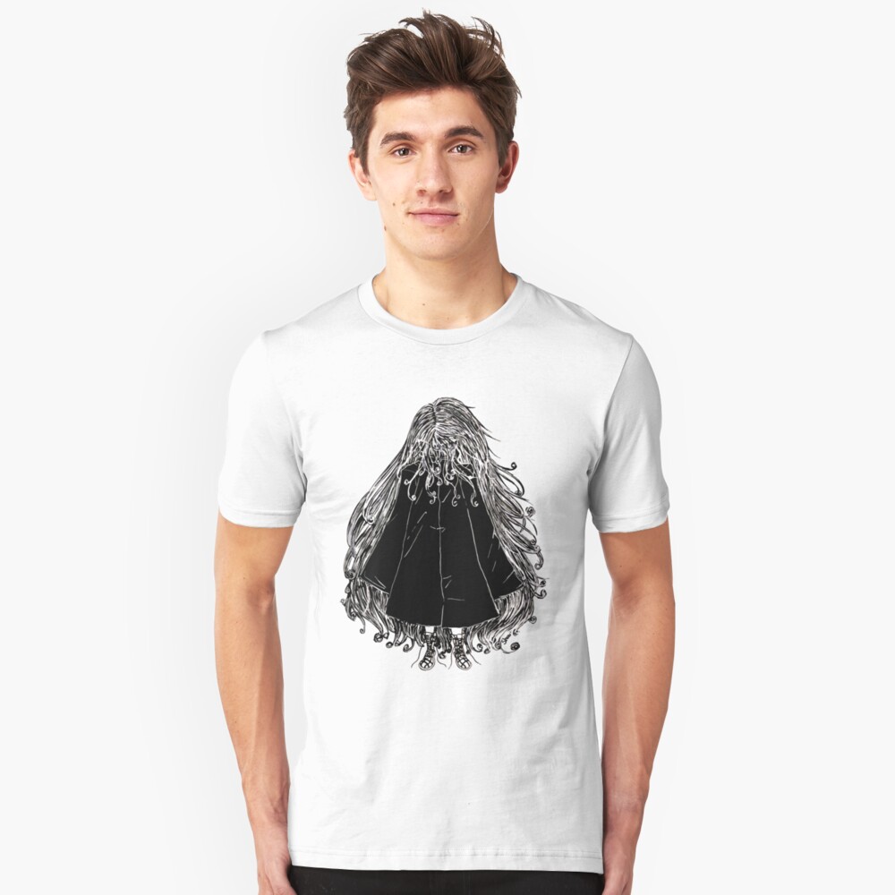 Faceless Girl in coat Slim Fit T-Shirt