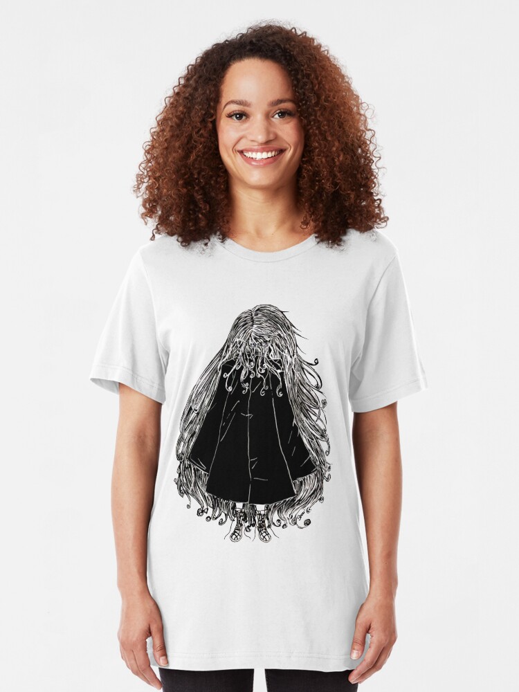 Alternate view of Faceless Girl in coat Slim Fit T-Shirt