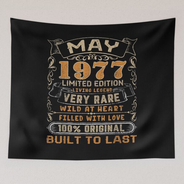 Item preview, May 1977 Vintage 44 Years Old 44th Birthday Gifts Family  designed and sold by fishingcat19.