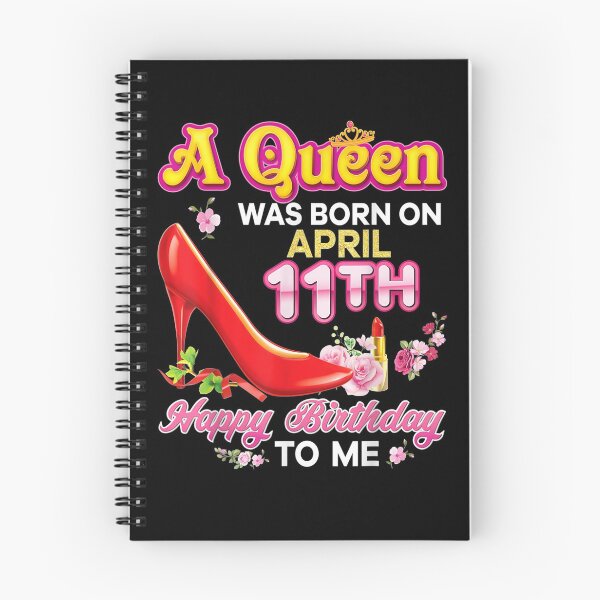 Item preview, A Queen Was Born On April 11 11th Happy Birthday To Me Pink  designed and sold by fishingcat19.