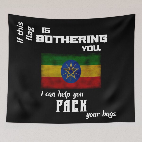 Item preview, Ethiopian flag - pack your bags designed and sold by 2Girls1Shirt.