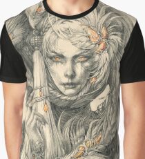 Lady with hawks and amber jewelry Graphic T-Shirt