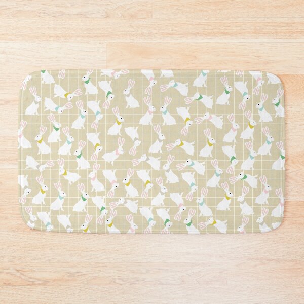 Item preview, Cute Rabbit Pattern on Beige Background designed and sold by kapotka.