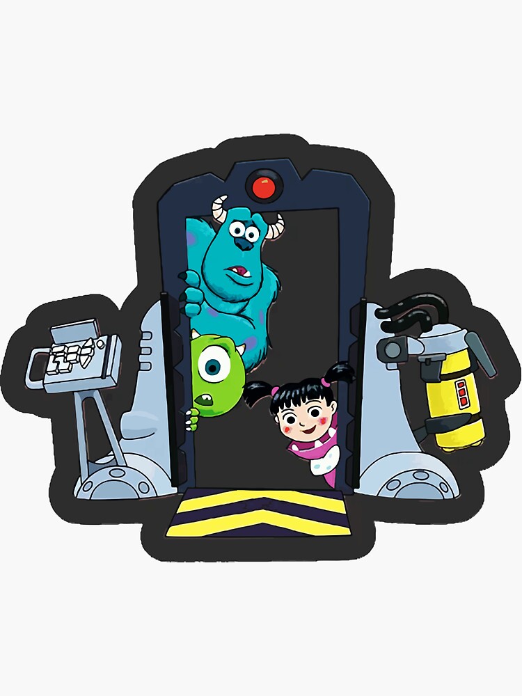 Monsters Inc Doors Sticker for Sale by paigeeeeeeeee