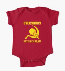 Everybody Gets Ice Cream - Yellow One Piece - Short Sleeve