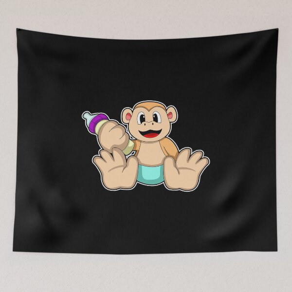 Item preview, Baby Monkey with Bottle designed and sold by Snabdesign84.
